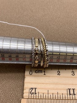 *Набор колец р.18 Белый Фианит цв Белое и Лимонное арт. 13-0008-00-401-1121-48-418 Вес 5,97 г - фото 254436