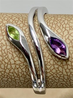 *Кольцо р.17,5 Хризолит Аметист арт. SM-R02898-X-W-SO-X-Pur-244 вес 2,84 г - фото 254476 *Кольцо р.17,5 Хризолит Аметист арт. SM-R02898-X-W-SO-X-Pur-244 вес 2,84 г - фото 254476