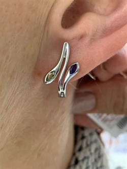 *Серьги Хризолит Аметист арт. SM-E00729-X-W-SO-X-Pur-929 вес 3,62 г - фото 254491 *Серьги Хризолит Аметист арт. SM-E00729-X-W-SO-X-Pur-929 вес 3,62 г - фото 254491