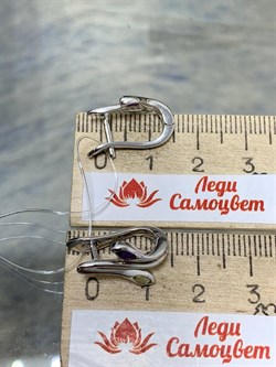 *Серьги Хризолит Аметист арт. SM-E00729-X-W-SO-X-Pur-929 вес 3,62 г - фото 254493 *Серьги Хризолит Аметист арт. SM-E00729-X-W-SO-X-Pur-929 вес 3,62 г - фото 254493