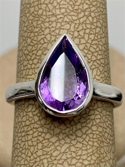 *Кольцо р.16,5 Аметист арт. SM-R02897-X-W-Pur-X-X-661 вес 3,01 г - фото 254498