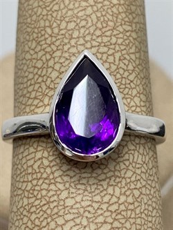 *Кольцо р.19 Аметист арт. SM-R02897-X-W-Pur-X-X-680 вес 3,18 г - фото 254508
