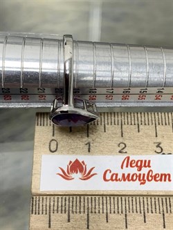*Кольцо р.19 Аметист арт. SM-R02897-X-W-Pur-X-X-680 вес 3,18 г - фото 254511