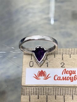 *Кольцо р.19 Аметист арт. SM-R02897-X-W-Pur-X-X-680 вес 3,18 г - фото 254512