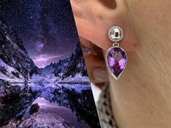 *Серьги Пусеты Аметист арт. SM-E00737-X-W-Pur-X-X-353 вес 4,06 г - фото 254518 *Серьги Пусеты Аметист арт. SM-E00737-X-W-Pur-X-X-353 вес 4,06 г - фото 254518