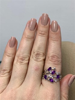 *Кольцо р.21 Аметист арт. SM-R02901-X-W-Pur-X-W-696 вес 4,31 г - фото 254716 *Кольцо р.21 Аметист арт. SM-R02901-X-W-Pur-X-W-696 вес 4,31 г - фото 254716