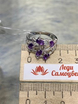 *Кольцо р.21 Аметист арт. SM-R02901-X-W-Pur-X-W-696 вес 4,31 г - фото 254720 *Кольцо р.21 Аметист арт. SM-R02901-X-W-Pur-X-W-696 вес 4,31 г - фото 254720