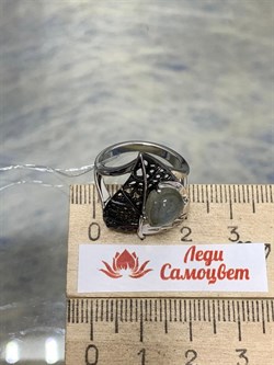 *Кольцо р.16,5 Лабрадор арт. SM-R02902-X-WB-GR-X-X-374 вес 5,51 г - фото 254796 *Кольцо р.16,5 Лабрадор арт. SM-R02902-X-WB-GR-X-X-374 вес 5,51 г - фото 254796