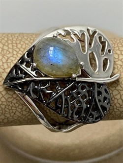 *Кольцо р.17,5 Лабрадор арт. SM-R02902-X-WB-GR-X-X-205 вес 5,4 г - фото 254801 *Кольцо р.17,5 Лабрадор арт. SM-R02902-X-WB-GR-X-X-205 вес 5,4 г - фото 254801