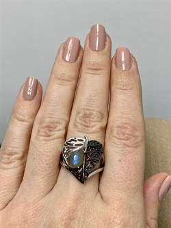 *Кольцо р.17,5 Лабрадор арт. SM-R02902-X-WB-GR-X-X-205 вес 5,4 г - фото 254802 *Кольцо р.17,5 Лабрадор арт. SM-R02902-X-WB-GR-X-X-205 вес 5,4 г - фото 254802