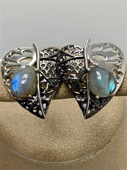 *Серьги Лабрадор арт. SM-E00745-X-WB-GR-X-X-098 вес 7,12 г - фото 254870 *Серьги Лабрадор арт. SM-E00745-X-WB-GR-X-X-098 вес 7,12 г - фото 254870