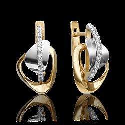 *Серьги Белый Фианит цв  Лимонное, Белое арт. 02-4342-00-401-1121-23-660 (вес 4,01 г) - фото 25488 *Серьги Белый Фианит цв  Лимонное, Белое арт. 02-4342-00-401-1121-23-660 (вес 4,01 г) - фото 25488