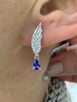 *Серьги Танзанит арт. SM-E00748-X-W-TN-X-W-591 вес 3,56 г - фото 254911 *Серьги Танзанит арт. SM-E00748-X-W-TN-X-W-591 вес 3,56 г - фото 254911