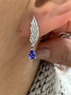 *Серьги Танзанит арт. SM-E00748-X-W-TN-X-W-591 вес 3,56 г - фото 254912 *Серьги Танзанит арт. SM-E00748-X-W-TN-X-W-591 вес 3,56 г - фото 254912