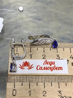 *Серьги Танзанит арт. SM-E00748-X-W-TN-X-W-591 вес 3,56 г - фото 254913 *Серьги Танзанит арт. SM-E00748-X-W-TN-X-W-591 вес 3,56 г - фото 254913