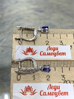 *Серьги Танзанит арт. SM-E00748-X-W-TN-X-W-591 вес 3,56 г - фото 254915 *Серьги Танзанит арт. SM-E00748-X-W-TN-X-W-591 вес 3,56 г - фото 254915