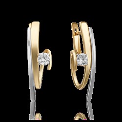 *Серьги цв Белое и Лимонное арт. 02-4336-00-501-1121-38-627 (вес 3,6 г) - фото 25495