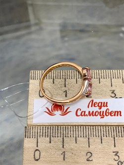 *Кольцо р.17,5 Поцелуйчик Розовый Топаз арт. 01-3259/00ТР-60-381 вес 2,23 г - фото 255014 *Кольцо р.17,5 Поцелуйчик Розовый Топаз арт. 01-3259/00ТР-60-381 вес 2,23 г - фото 255014
