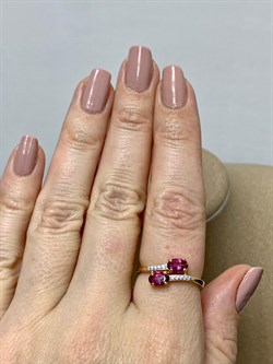 *Кольцо р.18 Поцелуйчик Розовый Топаз арт. 01-3259/00ТР-80-610 вес 2,33 г - фото 255065 *Кольцо р.18 Поцелуйчик Розовый Топаз арт. 01-3259/00ТР-80-610 вес 2,33 г - фото 255065