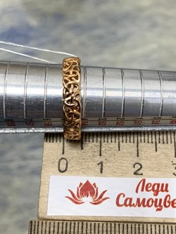 *Кольцо р.18,5 Триглав арт. 01-3260/0000-06-457 вес 2,69 г - фото 255296