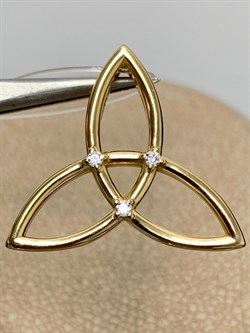 *Подвеска Триглав Фианит арт. 03-3258/00КЦ-08-142 вес 1,93 г - фото 255354