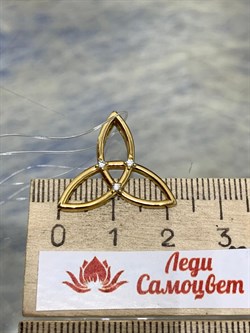 *Подвеска Триглав Фианит арт. 03-3258/00КЦ-08-142 вес 1,93 г - фото 255358