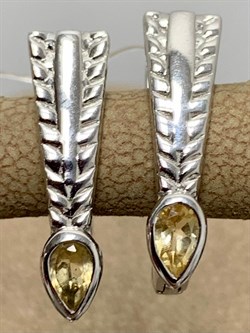 *Серьги Цитрин арт. SM-E00738-X-W-YS-X-X-673 вес 4,4 г - фото 255437 *Серьги Цитрин арт. SM-E00738-X-W-YS-X-X-673 вес 4,4 г - фото 255437