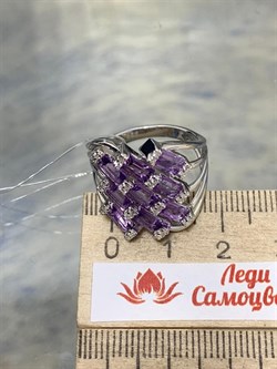 *Кольцо р.19 Аметист арт. SM-R02914-X-W-Pur-X-W-082 вес 6,11 г - фото 255554 *Кольцо р.19 Аметист арт. SM-R02914-X-W-Pur-X-W-082 вес 6,11 г - фото 255554