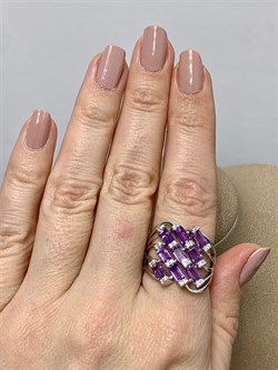 *Кольцо р.20 Аметист арт. SM-R02914-X-W-Pur-X-W-091 вес 6,34 г - фото 255559 *Кольцо р.20 Аметист арт. SM-R02914-X-W-Pur-X-W-091 вес 6,34 г - фото 255559