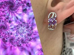 *Серьги Аметист арт. SM-E00744-X-W-Pur-X-W-758 вес 4,52 г - фото 255574 *Серьги Аметист арт. SM-E00744-X-W-Pur-X-W-758 вес 4,52 г - фото 255574