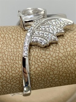 *Кольцо р.17 Горный Хрусталь арт. SM-R02916-X-W-W-X-W-911 вес 3,73 г - фото 255652