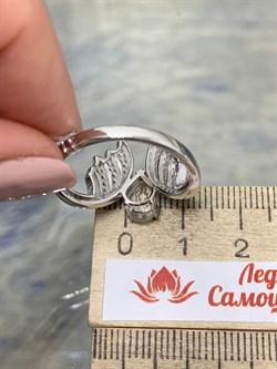 *Кольцо р.17 Горный Хрусталь арт. SM-R02916-X-W-W-X-W-911 вес 3,73 г - фото 255656