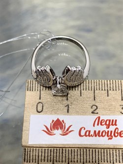 *Кольцо р.17 Горный Хрусталь арт. SM-R02916-X-W-W-X-W-911 вес 3,73 г - фото 255657