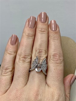 *Кольцо р.17 Горный Хрусталь арт. SM-R02916-X-W-W-X-W-911 вес 3,73 г - фото 255659