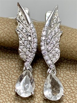 *Серьги Горный Хрусталь арт. SM-E00748-X-W-W-X-W-633 вес 3,79 г - фото 255673 *Серьги Горный Хрусталь арт. SM-E00748-X-W-W-X-W-633 вес 3,79 г - фото 255673