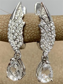 *Серьги Горный Хрусталь арт. SM-E00748-X-W-W-X-W-633 вес 3,79 г - фото 255678 *Серьги Горный Хрусталь арт. SM-E00748-X-W-W-X-W-633 вес 3,79 г - фото 255678