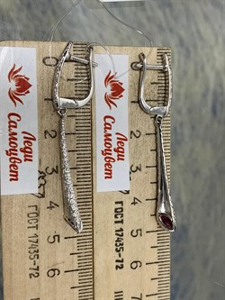 *Серьги Родолит арт. SM-E00740-X-W-lil-X-X-217 вес 5,46 г - фото 255919 *Серьги Родолит арт. SM-E00740-X-W-lil-X-X-217 вес 5,46 г - фото 255919