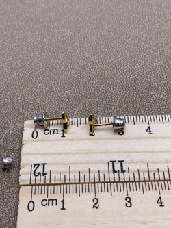 *Серьги Пусеты Триглав арт. 02-3930/0000-08-233 вес 1,24 г - фото 256033