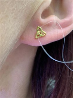 *Серьги Пусеты Триглав арт. 02-3930/0000-08-233 вес 1,24 г - фото 256038