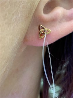 *Серьги Пусеты Триглав арт. 02-3930/0000-06-998 вес 1,24 г - фото 256115