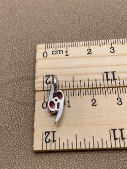 *Подвеска Поцелуйчик Розовый Топаз арт. 03-3259/00ТР-00-353 вес 1,1 г - фото 256213 *Подвеска Поцелуйчик Розовый Топаз арт. 03-3259/00ТР-00-353 вес 1,1 г - фото 256213