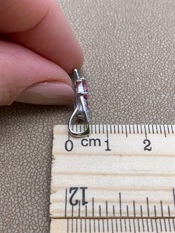 *Подвеска Поцелуйчик Розовый Топаз арт. 03-3259/00ТР-00-353 вес 1,1 г - фото 256214 *Подвеска Поцелуйчик Розовый Топаз арт. 03-3259/00ТР-00-353 вес 1,1 г - фото 256214