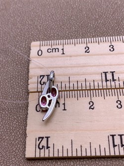 *Подвеска Поцелуйчик Розовый Топаз арт. 03-3259/00ТР-00-414 вес 1,05 г - фото 256244