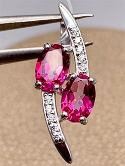 *Подвеска Поцелуйчик Розовый Топаз арт. 03-3259/00ТР-00-414 вес 1,05 г - фото 256246
