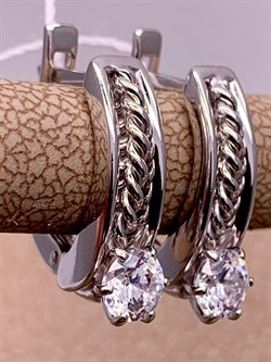 *Серьги Белый Фианит цв Белое арт. 02-4328-00-501-1120-38-038 вес 4,92 г - фото 256436 *Серьги Белый Фианит цв Белое арт. 02-4328-00-501-1120-38-038 вес 4,92 г - фото 256436