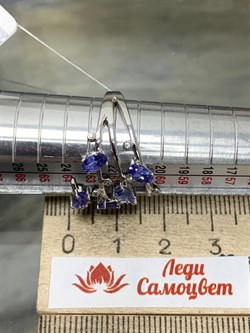 *Кольцо р.18 Танзанит арт. SM-R02901-X-W-TN-X-W-776 вес 4,33 г - фото 256451