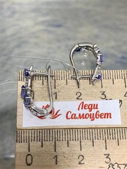 *Серьги Танзанит арт. SM-E00741-X-W-TN-X-W-416 вес 4,82 г - фото 256461 *Серьги Танзанит арт. SM-E00741-X-W-TN-X-W-416 вес 4,82 г - фото 256461