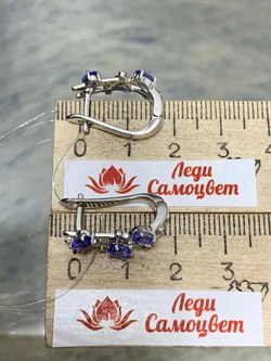 *Серьги Танзанит арт. SM-E00741-X-W-TN-X-W-416 вес 4,82 г - фото 256462 *Серьги Танзанит арт. SM-E00741-X-W-TN-X-W-416 вес 4,82 г - фото 256462