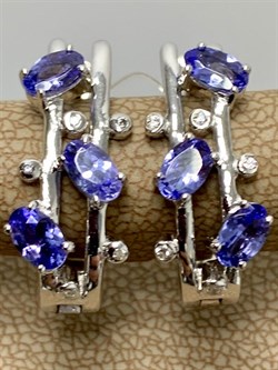 *Серьги Танзанит арт. SM-E00741-X-W-TN-X-W-416 вес 4,82 г - фото 256464 *Серьги Танзанит арт. SM-E00741-X-W-TN-X-W-416 вес 4,82 г - фото 256464
