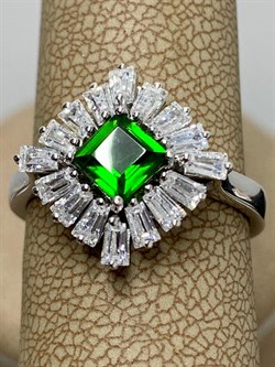 *Кольцо р.16,5 Хромдиопсид арт. SM-R02896-X-W-Gr-X-W-602 вес 3,3 г - фото 256468 *Кольцо р.16,5 Хромдиопсид арт. SM-R02896-X-W-Gr-X-W-602 вес 3,3 г - фото 256468